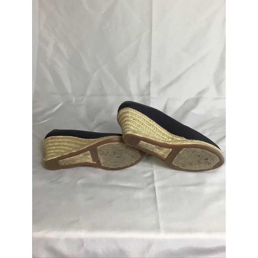 J Crew Women Fabric Wedge Espadrilles Sz. 8 Dark gray EUC (Litle Wear) leisure - Picture 7 of 9